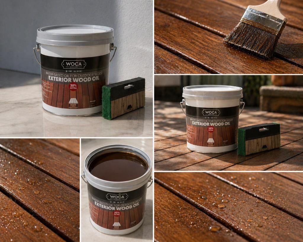Exterior Wood olie / Woca / 3 ltr. / Walnoot / Nieuw, Overige kleuren, Nieuw, Beits, Ophalen of Verzenden