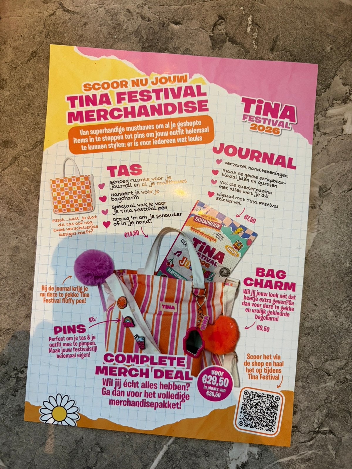 Tina festival Merchandise tas ticket, Tickets en Kaartjes, Evenementen en Festivals, Eén persoon