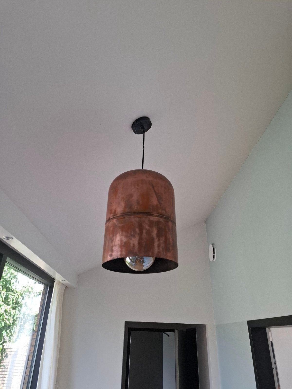 Koperen Hanglamp van CV boiler -Industriële Stijl, Ophalen, Gebruikt, E27 (groot), Industrieel, Vintage