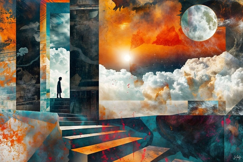 " MoonChild" Unieke editie 1/1 - Digitaal schilderij/Giclee, Antiek en Kunst, Kunst | Schilderijen | Modern, Ophalen of Verzenden
