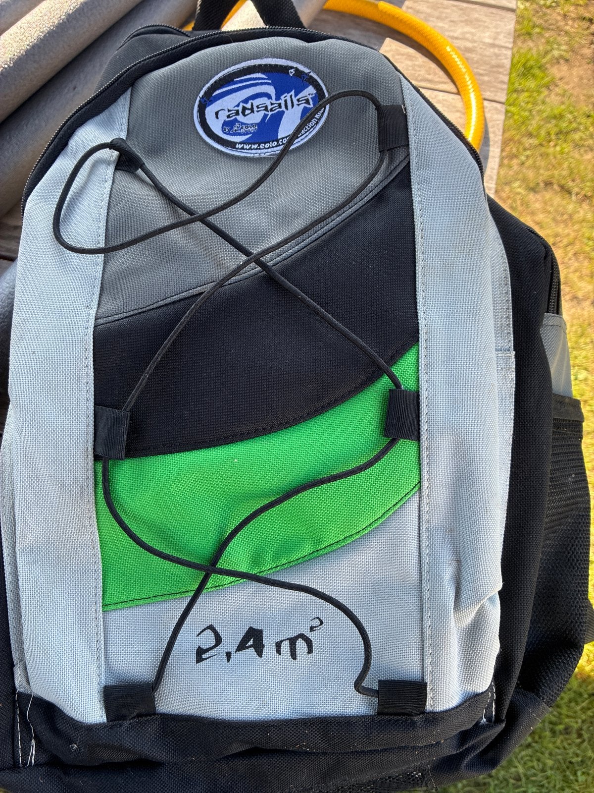 Radsaails 2.4m² Powerkite met rugzak, Ophalen of Verzenden, Gebruikt