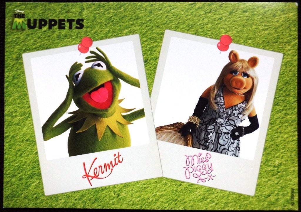 Muppets - Kermit en Miss Piggy, Ophalen of Verzenden, 1980 tot heden, Gelopen, Sterren en Beroemdheden