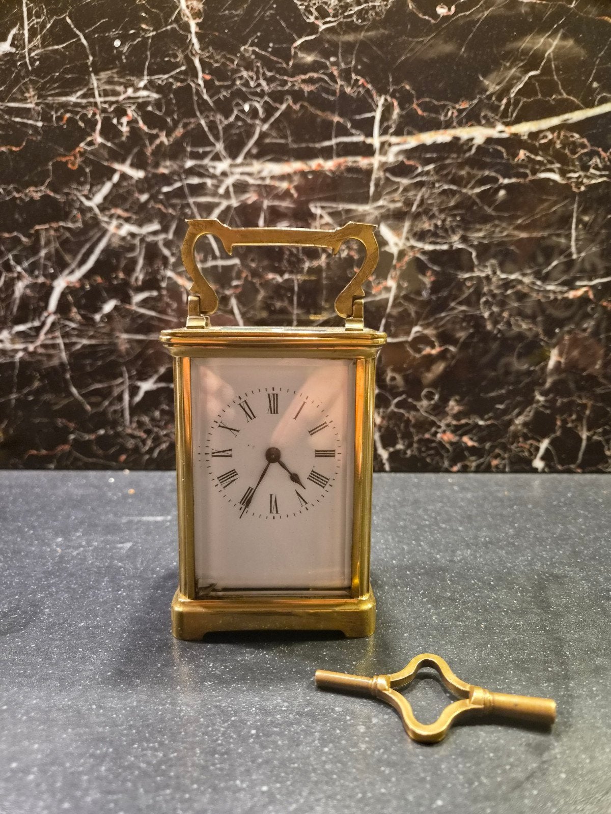 Franse reisklok zeldzaam uniek carriage clock klok, Antiek en Kunst, Ophalen of Verzenden