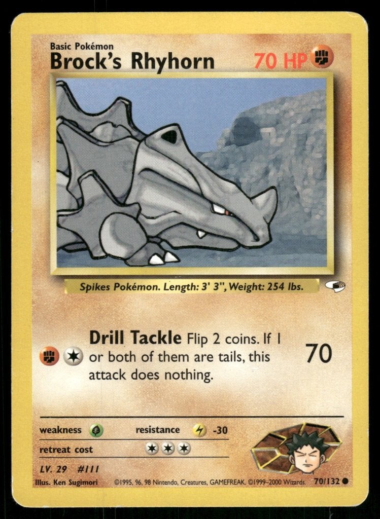 Brock's Rhyhorn 70/132 - Gym Heroes (EX), Verzenden, Gebruikt
