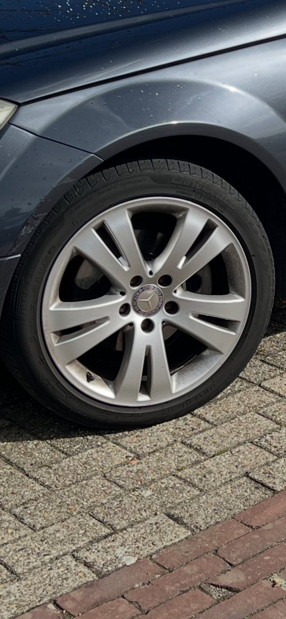 Mercedes-Benz Velgen met Zomerbanden et waarde 47 - 17 inch, Auto-onderdelen, Banden en Velgen, Ophalen, Gebruikt, Banden en Velgen