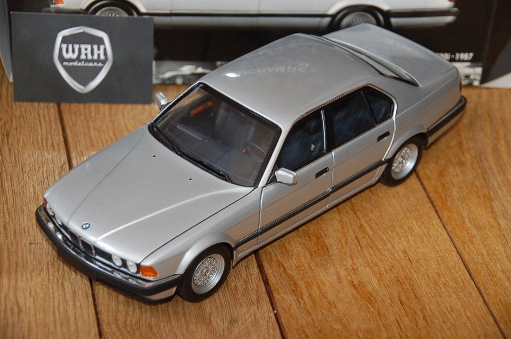 1:18 BMW 730i 1987 silver Minichamps diecast WRH, Verzenden, Zo goed als nieuw, Auto, MiniChamps
