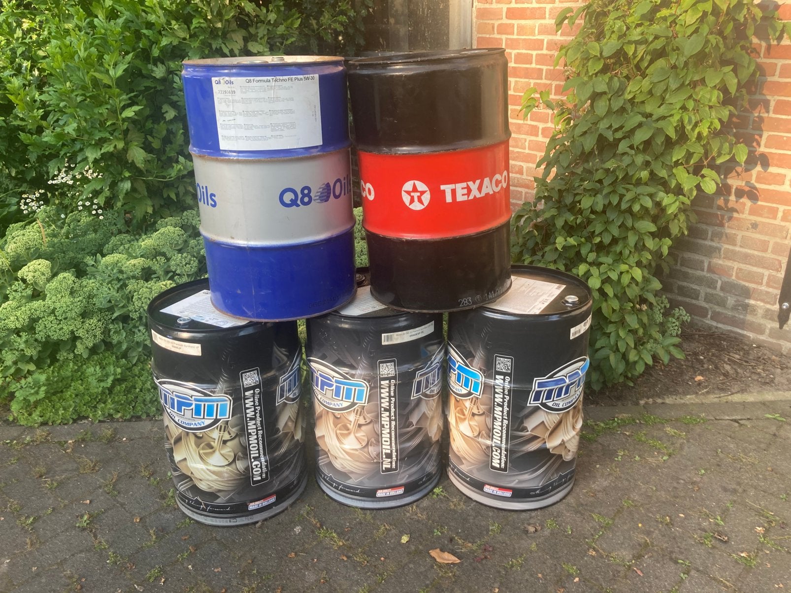 60 liter olievaten, Ophalen