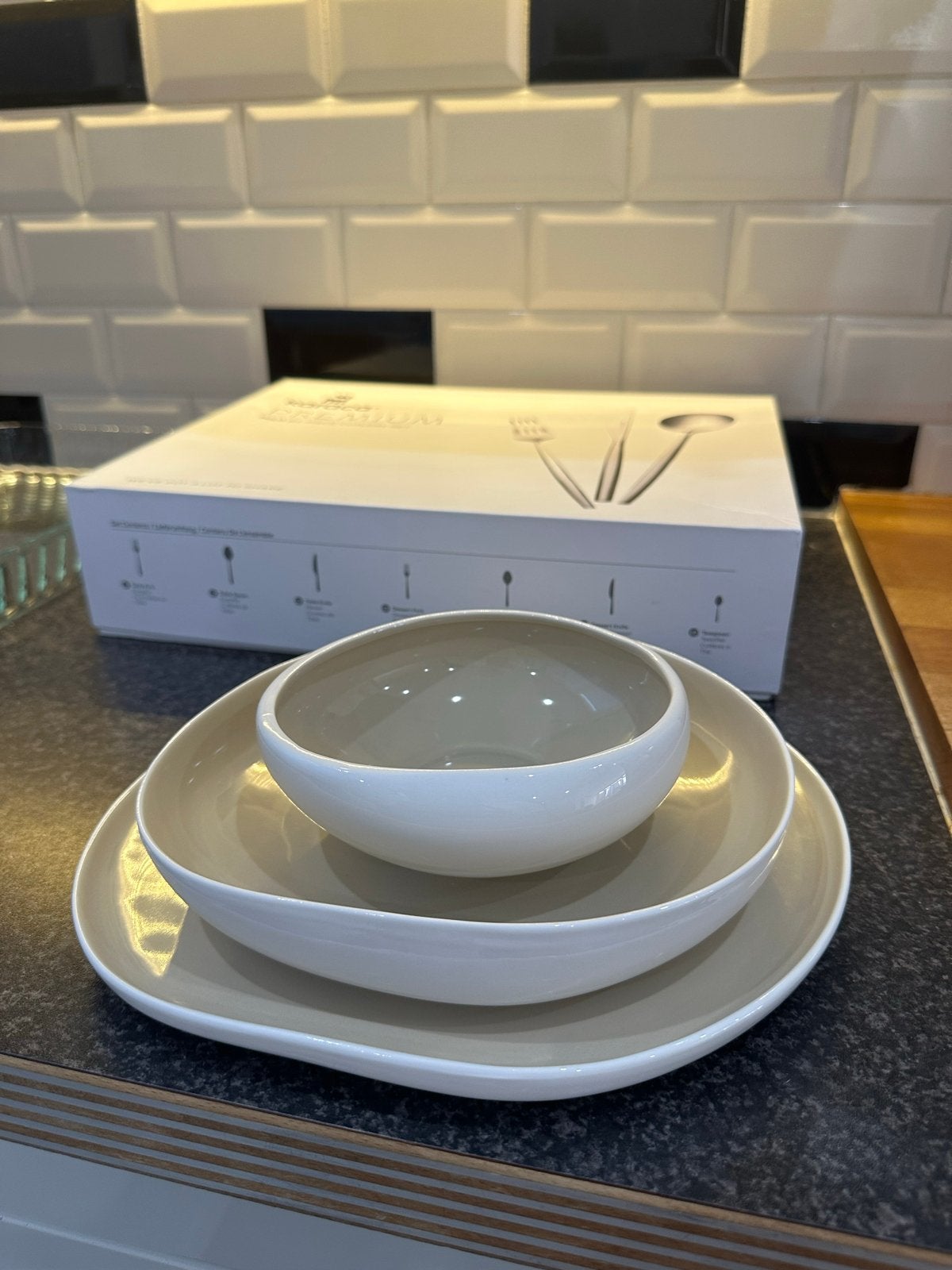 Servies set van Acar 6 personen, japandi stijl. NİEUW!, Ophalen, Keramiek, Nieuw, Modern