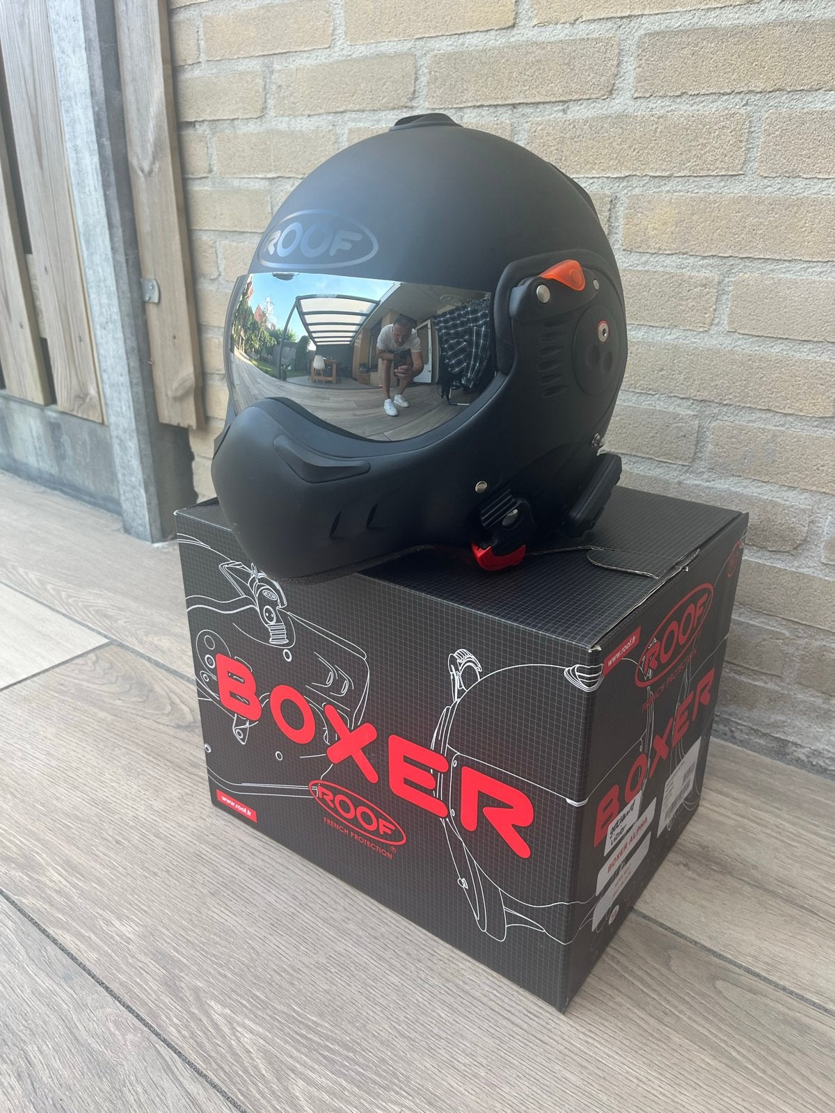 Roof Boxer V8 RO5 Boxer Alpha maat S mat zwart, Systeemhelm, Heren, Tweedehands, Ophalen