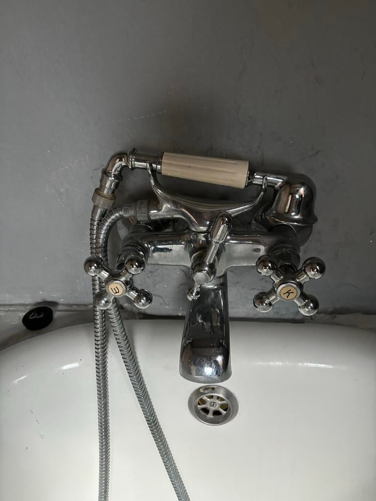Vintage kraan met handdouche, Ophalen, Gebruikt, Met douche