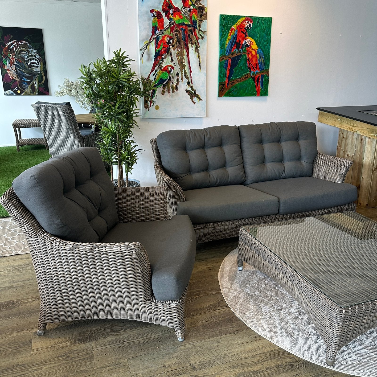 4 Seasons Outdoor (4SO) Loungeset / Tuinset wicker TWV €3500, Tuin en Terras, Tuinsets en Loungesets, Verzenden, ., Wicker, .