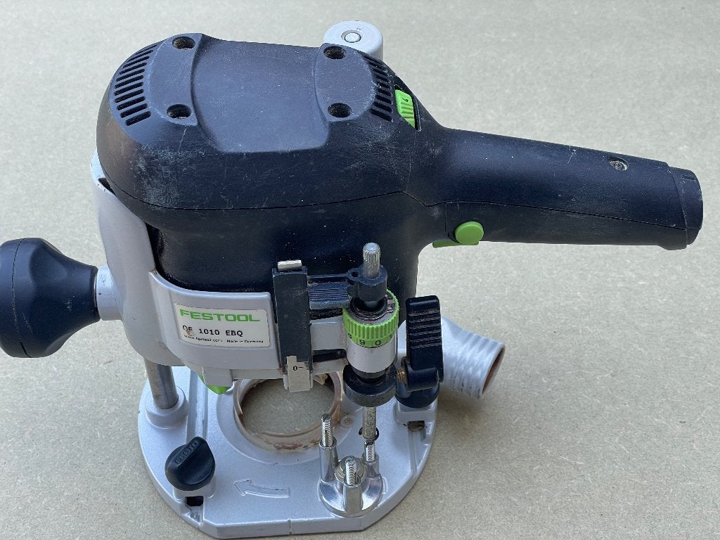 Festool OF 1010 EBQ bovenfrees in container, Gebruikt, Ophalen of Verzenden, Bovenfrees, Festool