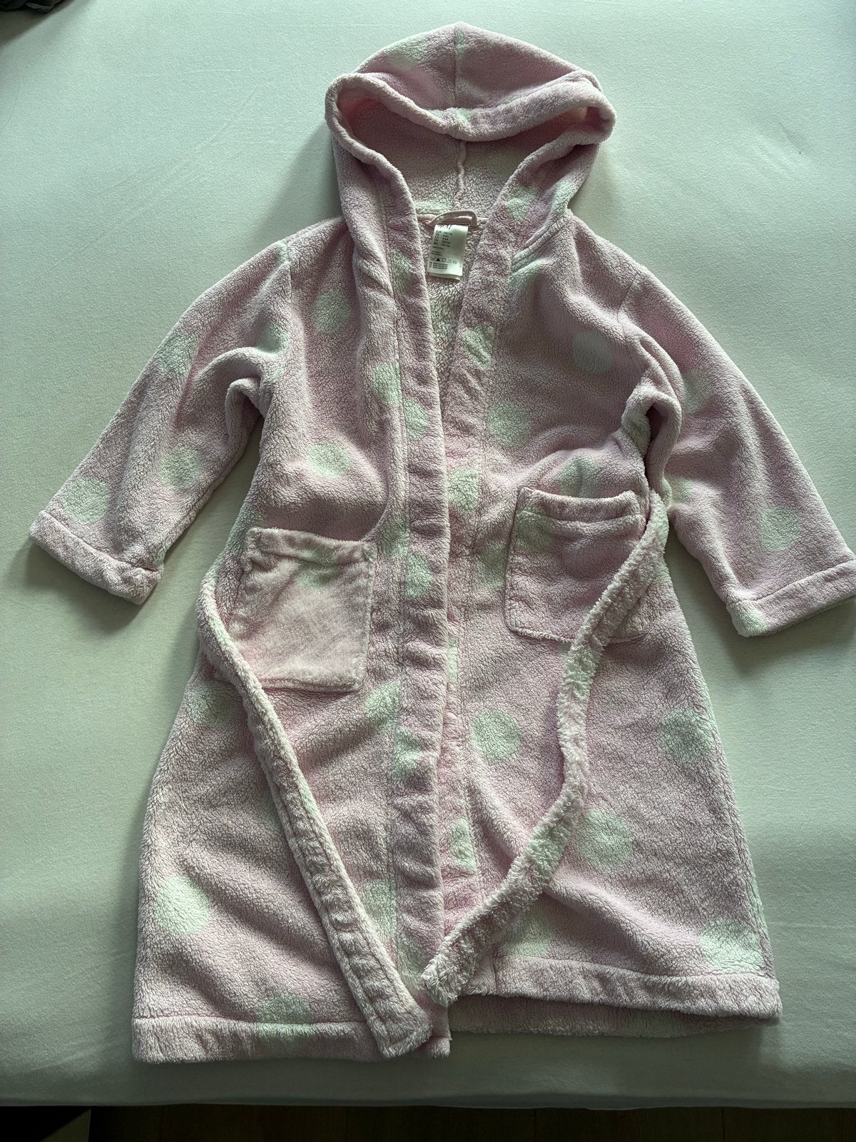 Roze badjas met stippen voor meisjes - H&M 110 116, Kinderen en Baby's, Ophalen of Verzenden, Zo goed als nieuw, Meisje