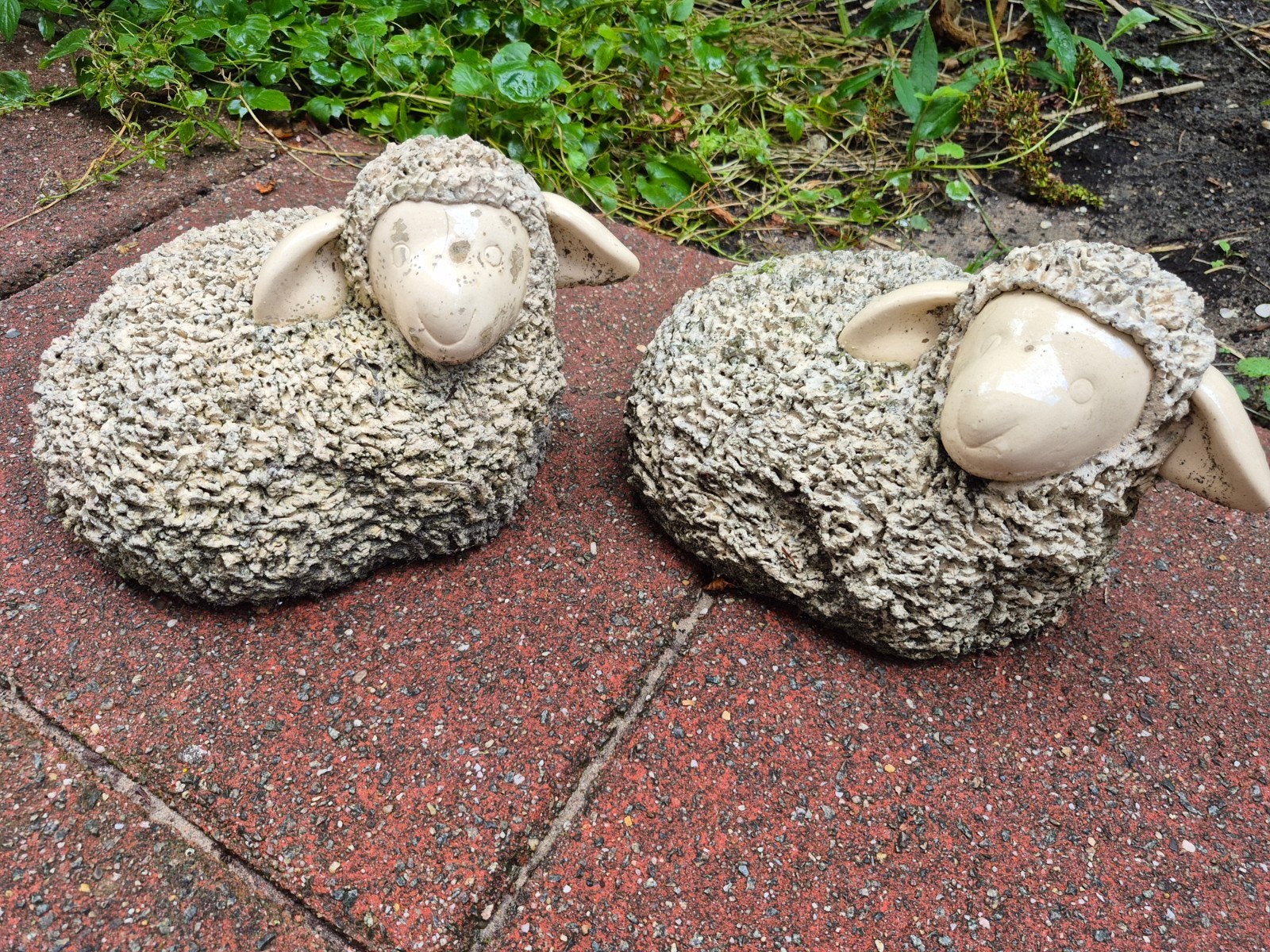 Set van 2 schattige schapen beelden voor tuin/decoratie, Tuin en Terras, Tuinbeelden, Ophalen of Verzenden, Nieuw