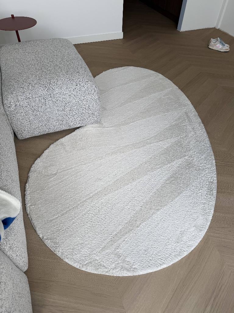 Vloerkleed organisch off-white Wells Kwantum, Ophalen, Japandi, 100 tot 150 cm, 200 cm of meer