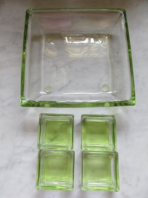 Glazen snack- of tapasset, Oosterveldweg 15, 7274 DZ, Nieuw, Ophalen of Verzenden, Overige stijlen