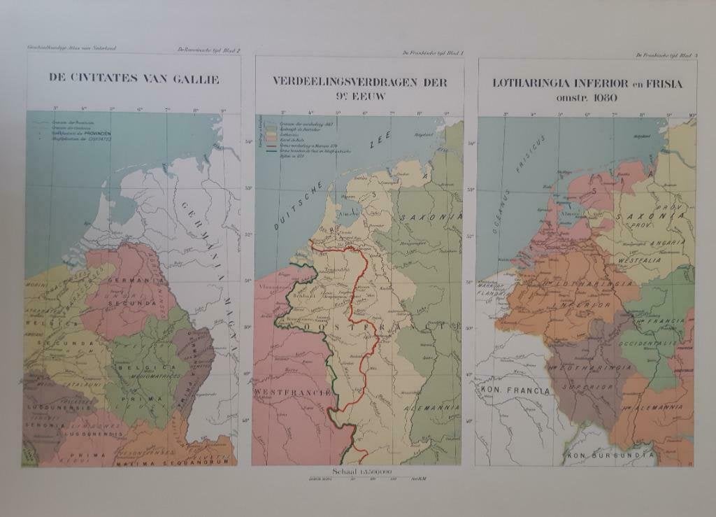 B072 / Plattegrond Gallie, Frisia, Ophalen of Verzenden