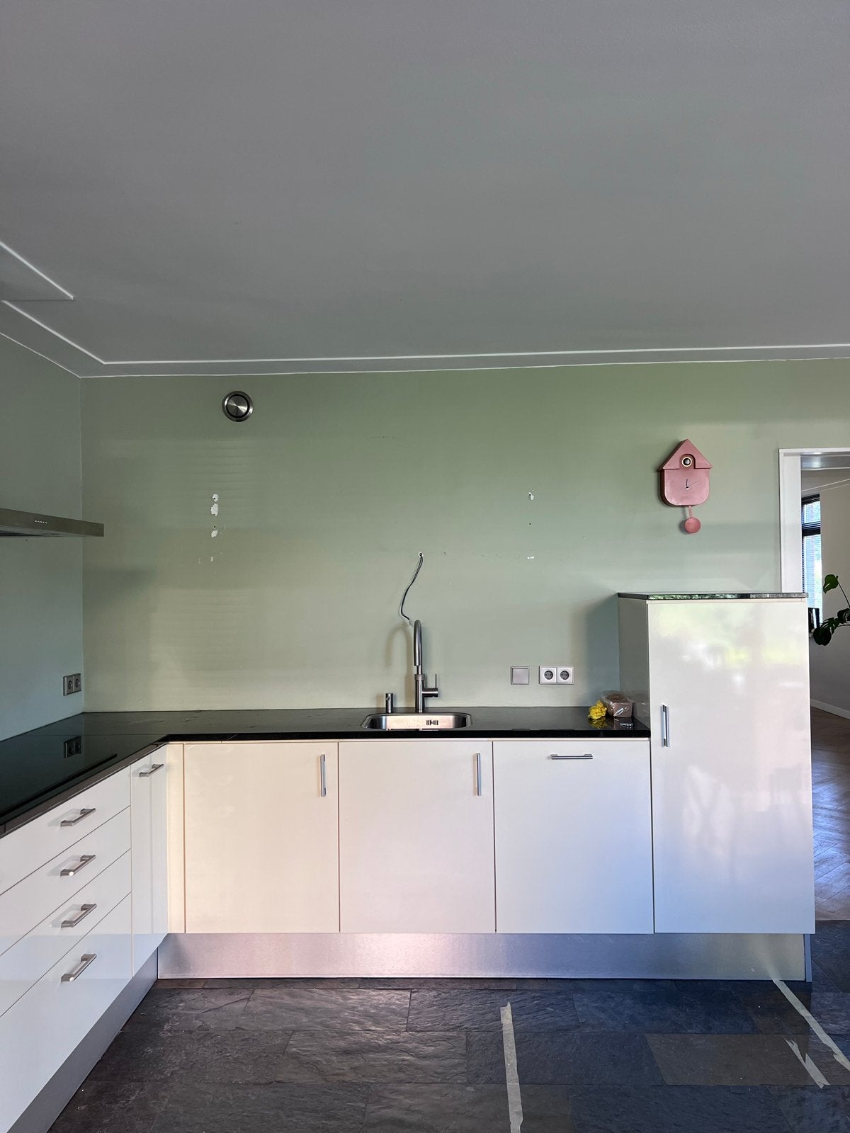Mooie hoekkeuken met zwart granieten blad en Siemens oven, Huis en Inrichting, Ophalen, Gebruikt, Hoekkeuken, Graniet of Steen