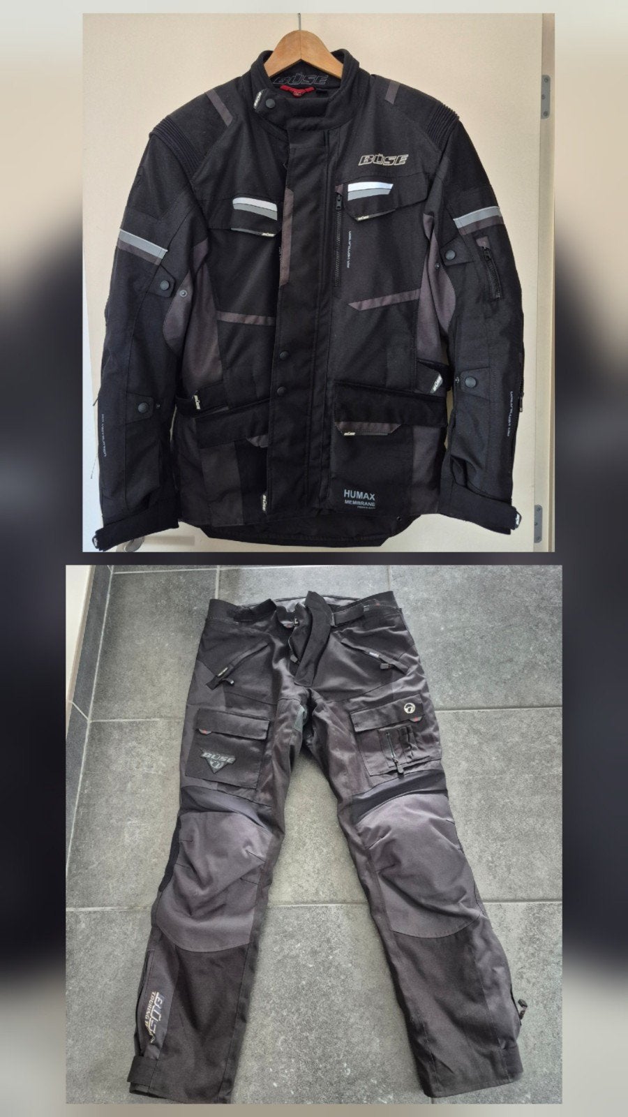 Büse Bari Motorjas en Bormio Motorbroek, Motoren, Ophalen, Jas | textiel, Heren, Büse