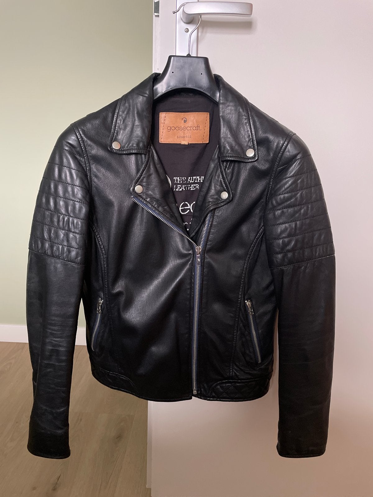 Goosecraft Biker512 Leren Jas Maat L Zwart, Ophalen of Verzenden, Gedragen, Maat 42/44 (L), Zwart