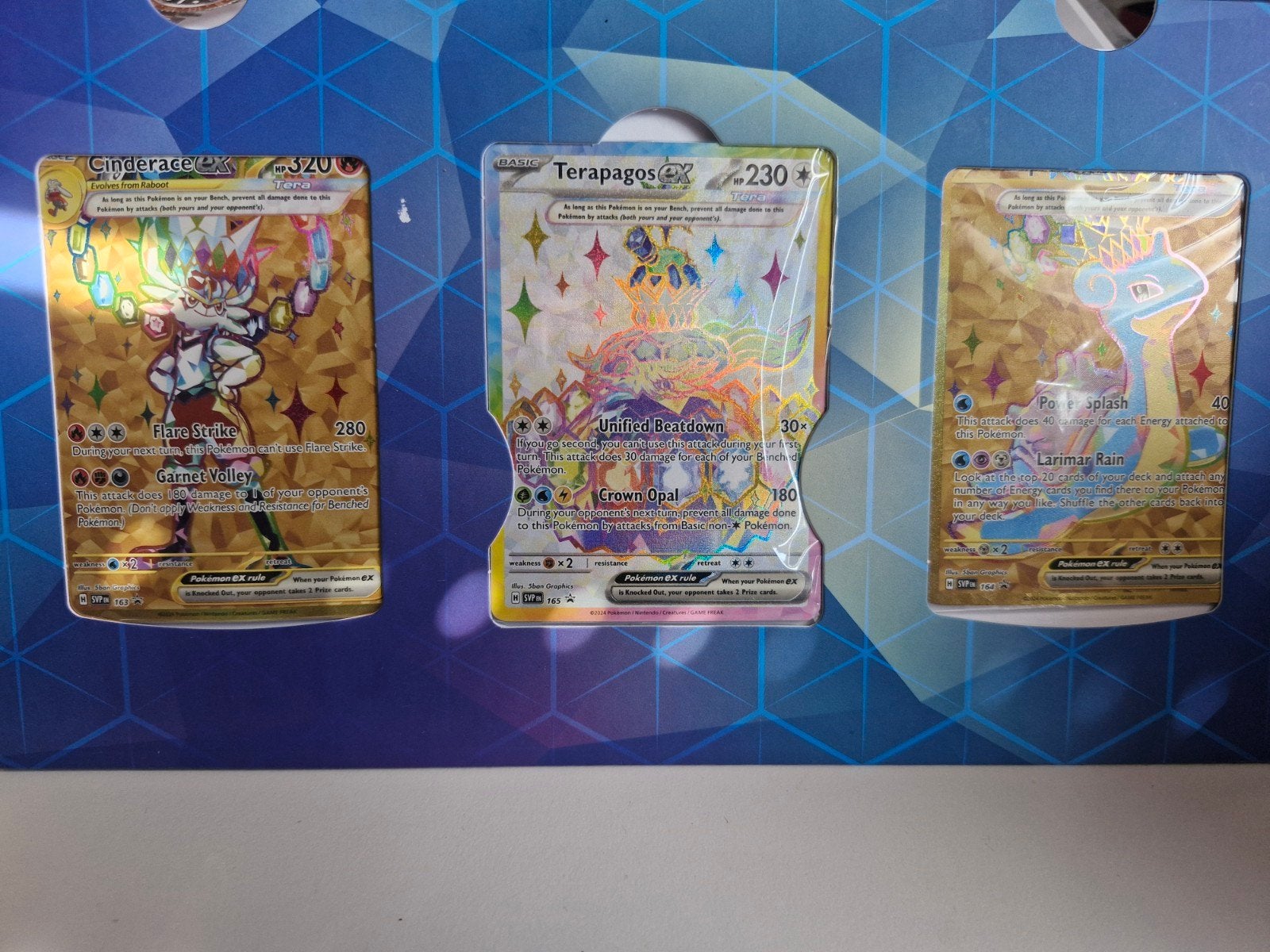 SVP 163 164 165 Cinderace, Terpagos, Lapras ex Promo, Ophalen of Verzenden, Nieuw, Meerdere kaarten, Foil