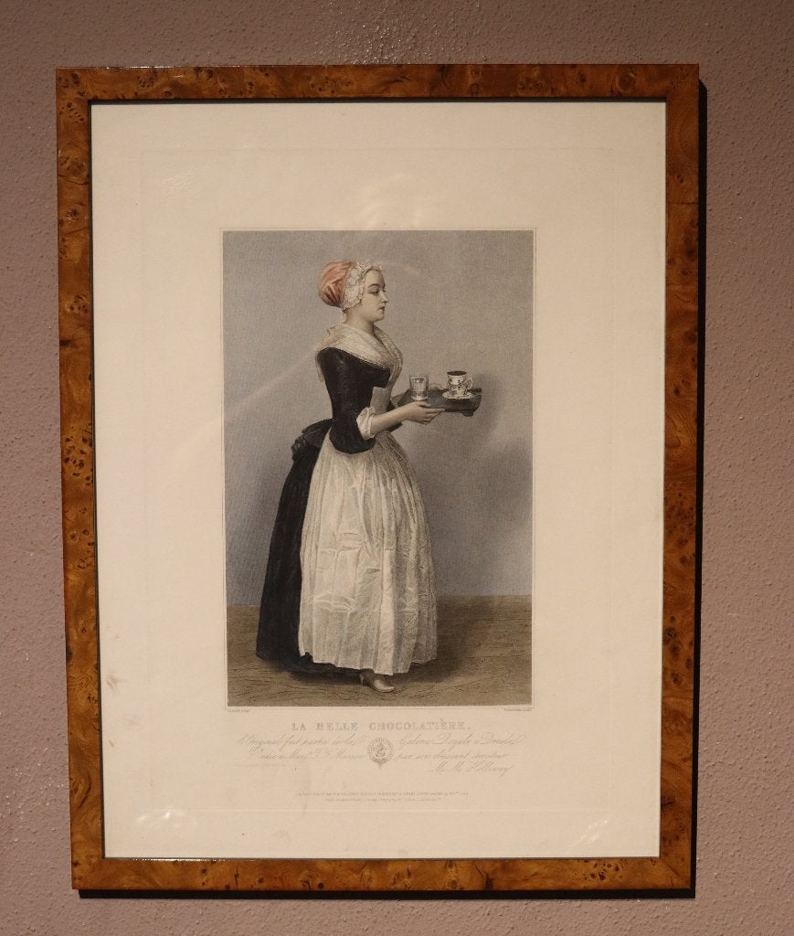 Mooi antieke ingelijste ets, Antiek en Kunst, Ophalen of Verzenden