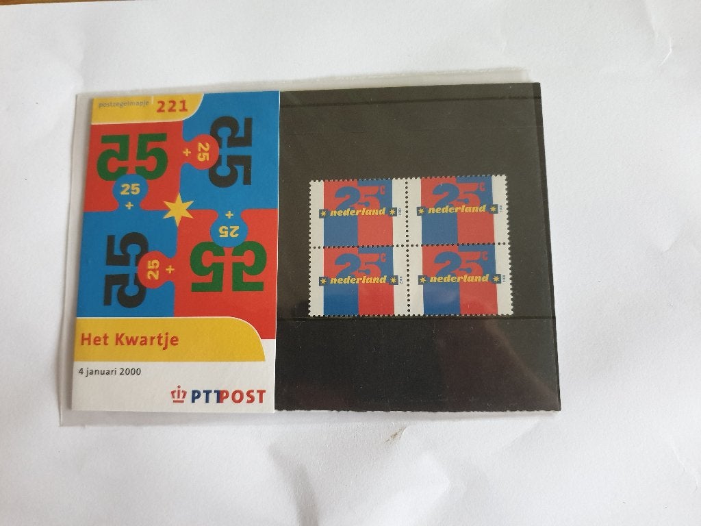 2580 postzegelmapje 221 het kwartje, Postzegels en Munten, Verzenden