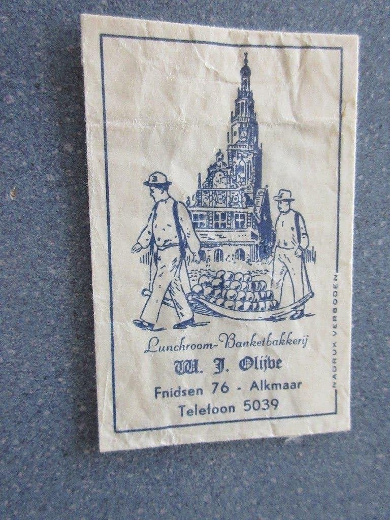 Alkmaar, lunchroom-banketbakkerij W.J. Olijve, Verzenden, Nederland