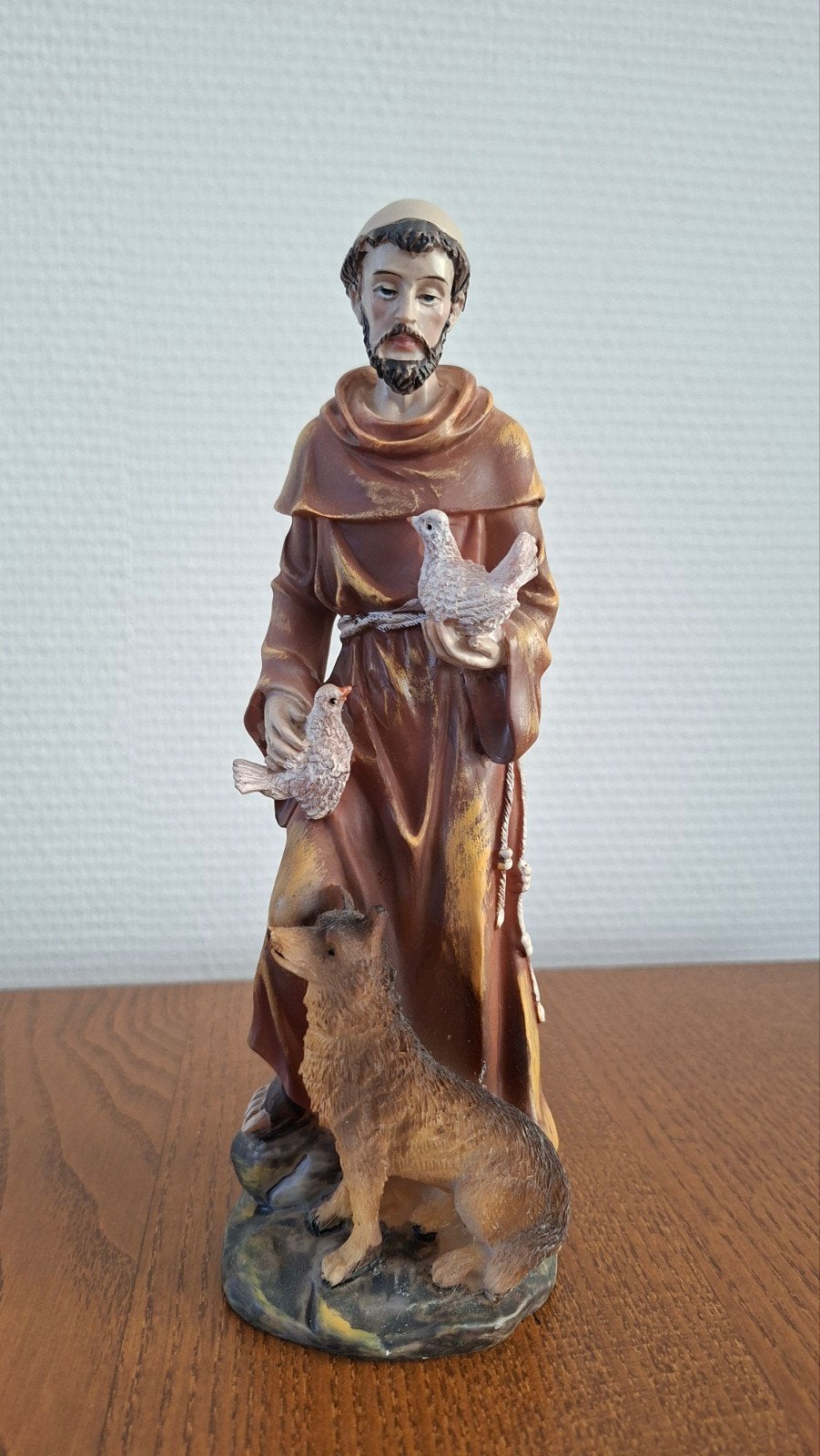 Franciscus beeldje 20 cm - Nieuwstaat. Brocante, Ophalen of Verzenden, Zo goed als nieuw, Beeld(je), Christendom | Katholiek