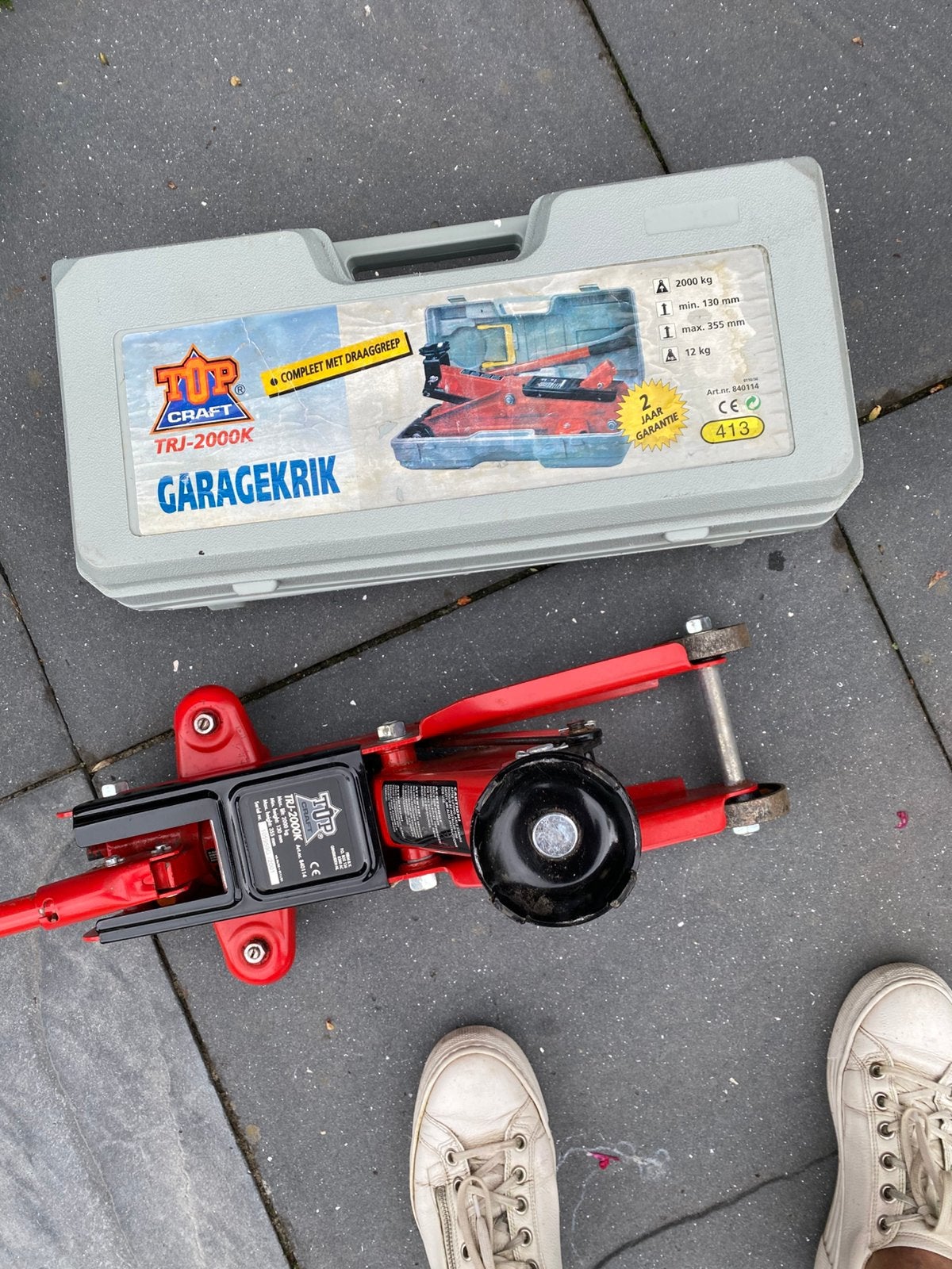 Nog nieuwe garagekrik in koffer, Auto diversen, Krikken, Ophalen, Zo goed als nieuw, Hydraulisch, Garagekrik