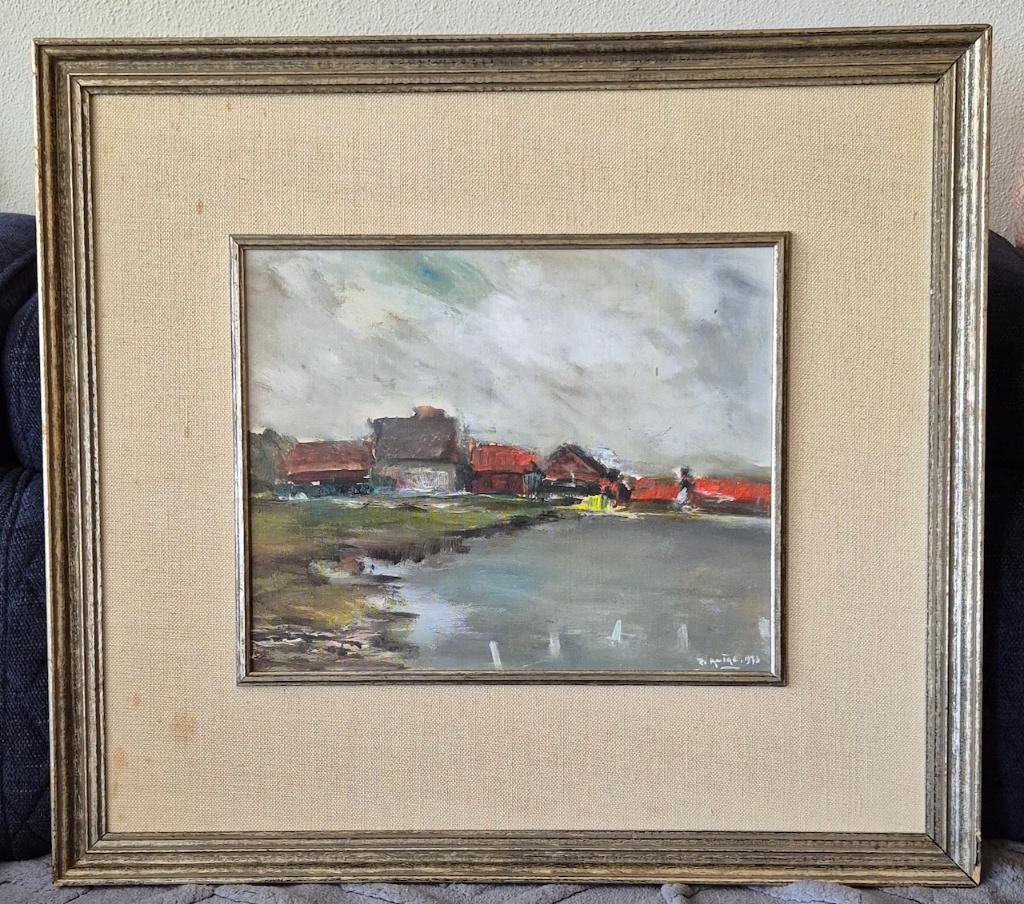 Zoltán Peter Antal Hongaarse schilder in galerie staat., Antiek en Kunst, Kunst | Schilderijen | Klassiek, Ophalen of Verzenden