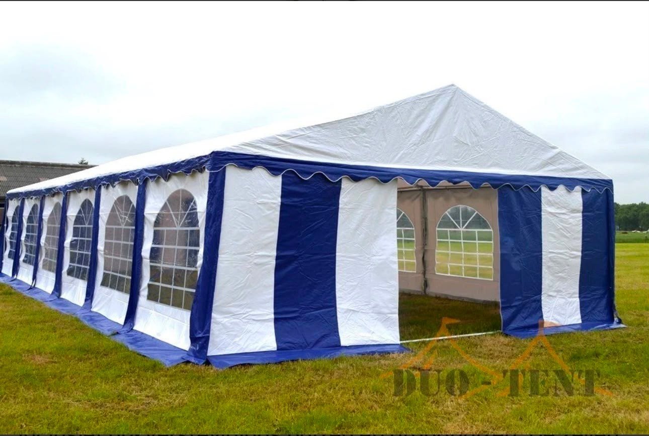 Grote partytent 6x12m inclusief verlichting en opbergkist, Ophalen