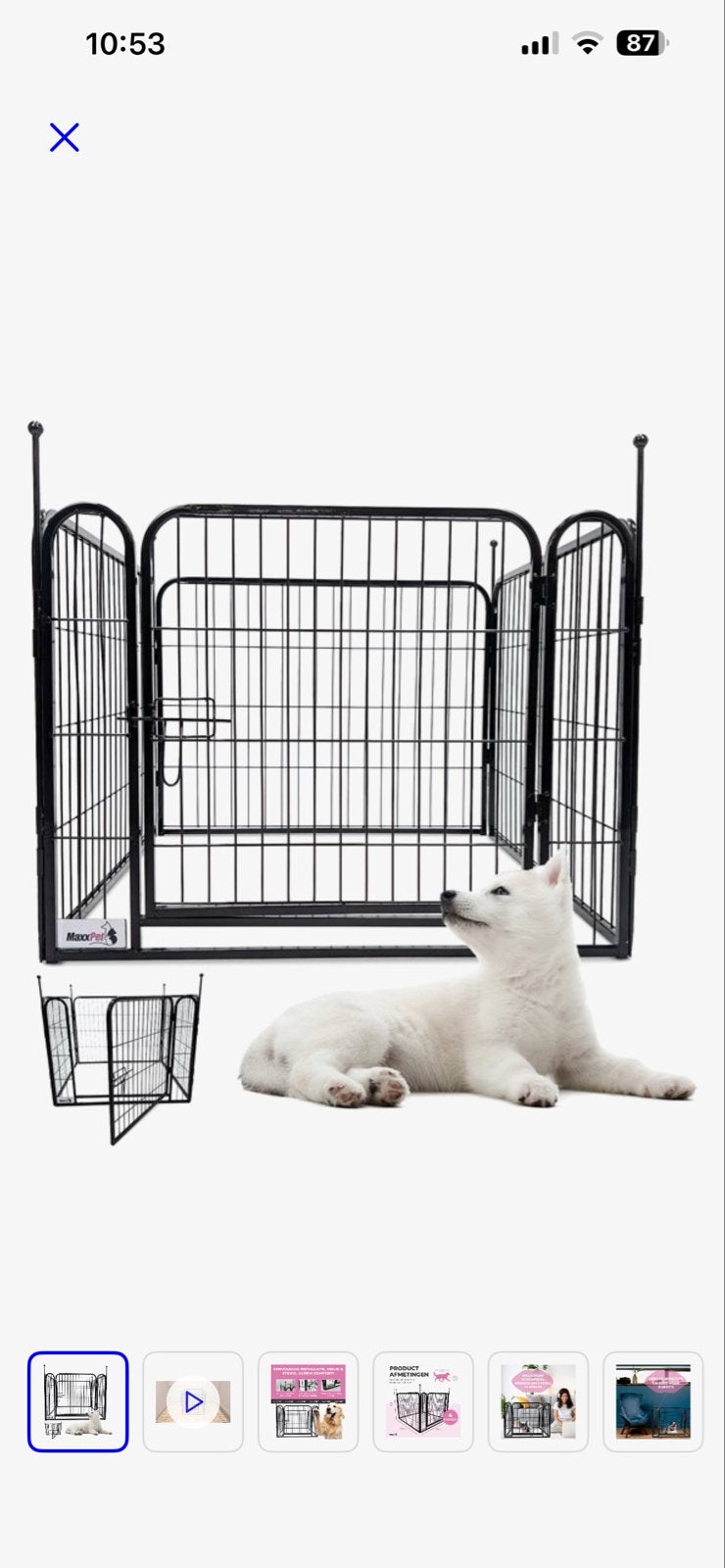 Puppy ren, Dieren en Toebehoren, Hondenbenches, Ophalen, Zo goed als nieuw