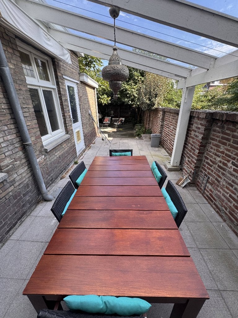Garden Furniture Table and Chairs, Ophalen, Zo goed als nieuw, Rechthoekig, Hout