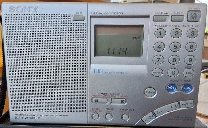 Sony ICF SW 7600GR Wereldontvanger - Uitstekende Staat, Ophalen of Verzenden, Zo goed als nieuw, Wereldontvanger