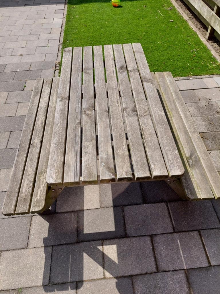 Kleine picknicktafel, Ophalen, Gebruikt, Rechthoekig, Hout