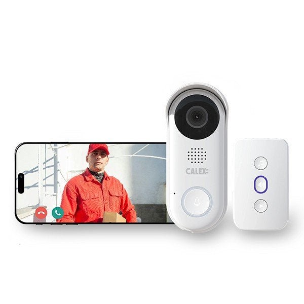 Calex Smart Video Deurbel met Chime - Draadloos & Waterdicht, Ophalen, Bewegingsdetectiesensor, Nieuw, Draadloos