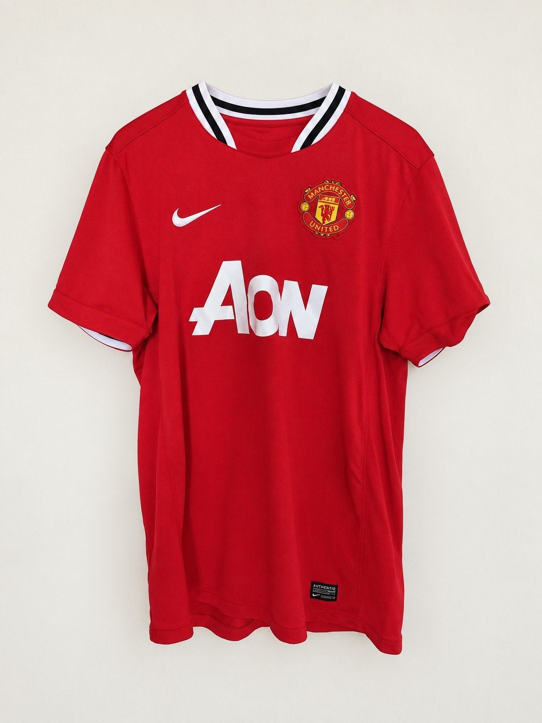 Manchester United thuisshirt 2010/11 Nike Aon – maat L, Maat L, Ophalen of Verzenden, Gebruikt, Shirt