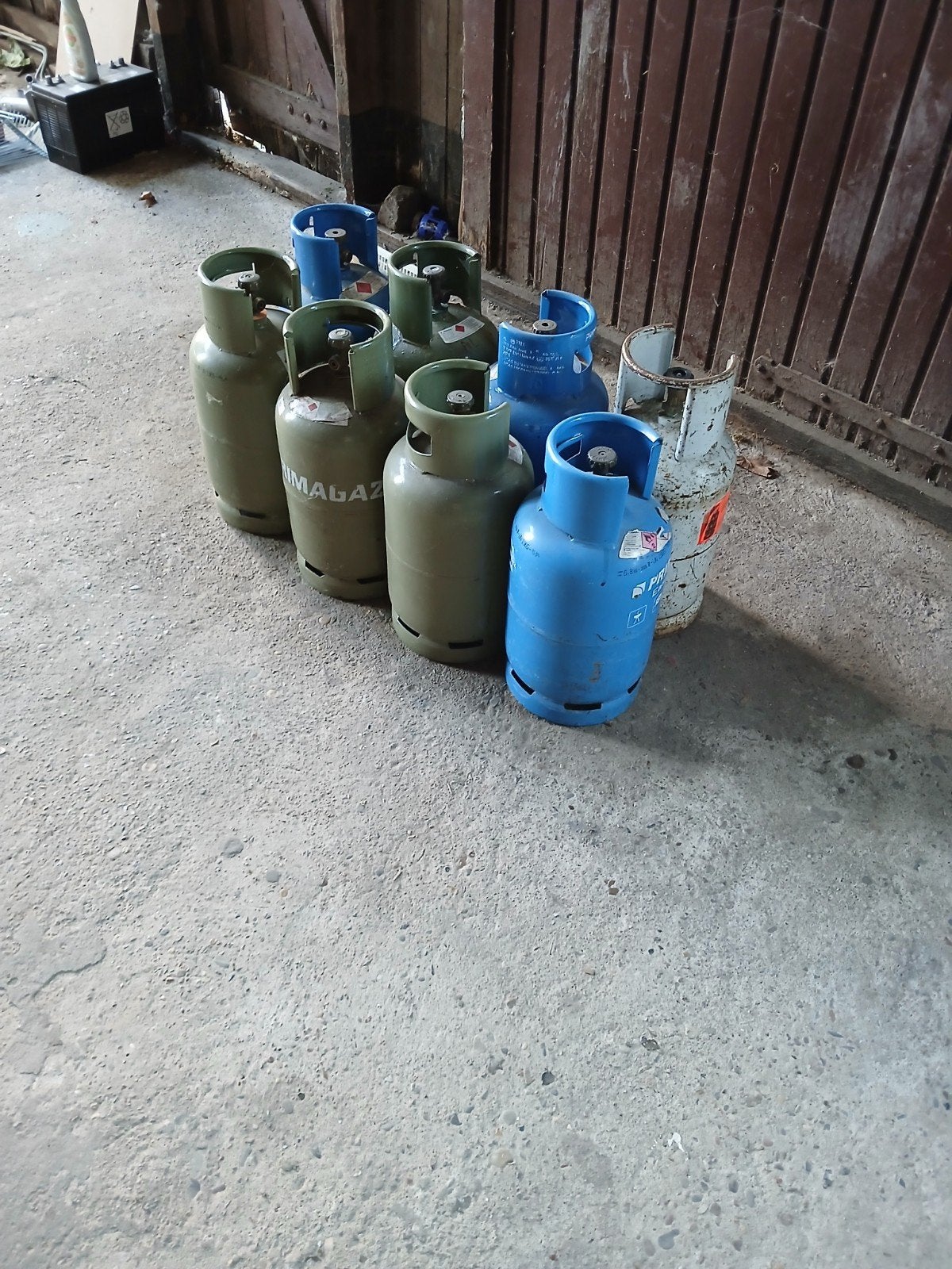 gasflessen een koop weg, Ophalen, Gebruikt