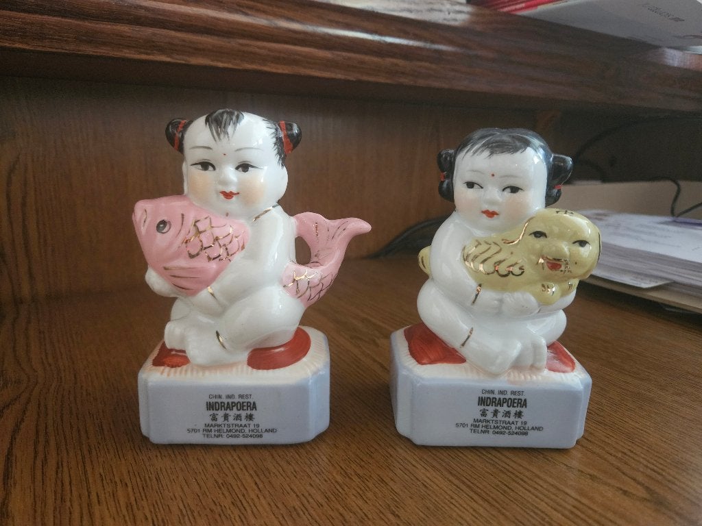 Chinees beeldje Lycky Boy & Lycky Girl, Ophalen of Verzenden, Zo goed als nieuw, Mens