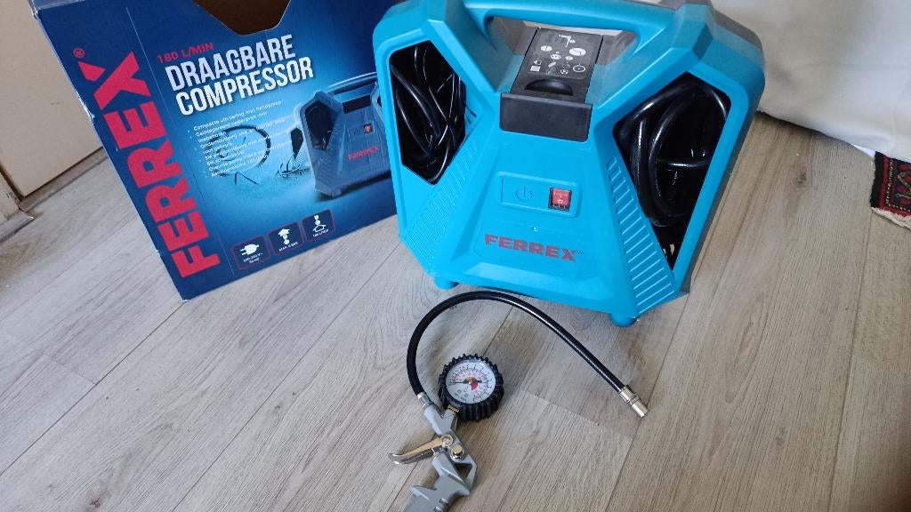 Ferrex compressor 180 l/m, Ophalen, 6 tot 10 bar, Nieuw, Minder dan 200 liter/min