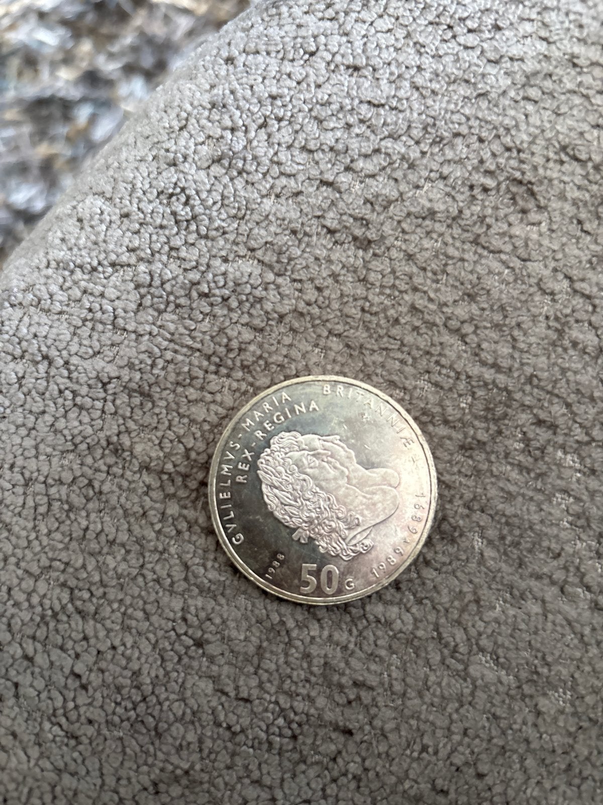 Zilveren 50 gulden munt Koningin Beatrix 1989, Ophalen, Koningin Beatrix, Zilver, Losse munt