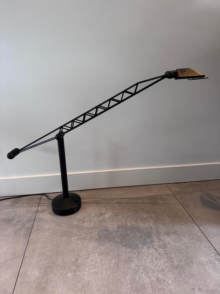 Tronconi Leader design lamp zwart Italië 1986, Ophalen, Zo goed als nieuw, Metaal