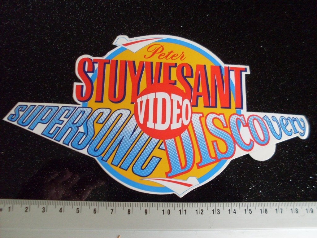 sticker peter stuyvesant supersonic discovery video logo, Verzenden, Zo goed als nieuw, Merk