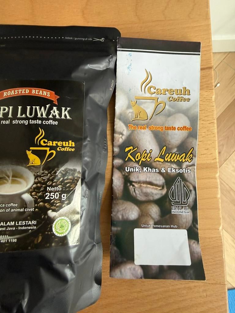 Exclusieve Kopi Luwak Koffie – 250g, Ophalen of Verzenden