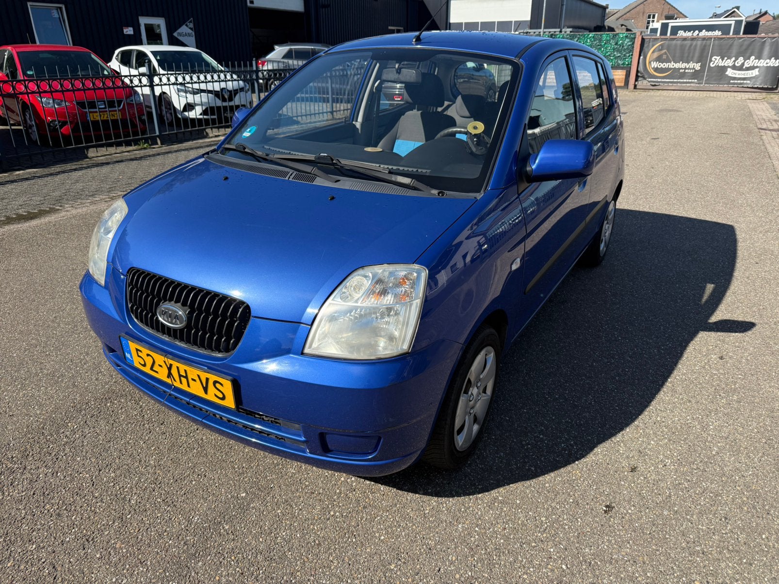 Kia Picanto 1.0 2007 Blauw Nieuwe APK, Voorwielaandrijving, Stof, 836 kg, 4 cilinders