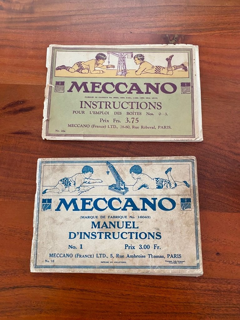 2 oude Meccano instructie boekjes, Antiek en Kunst, Ophalen of Verzenden