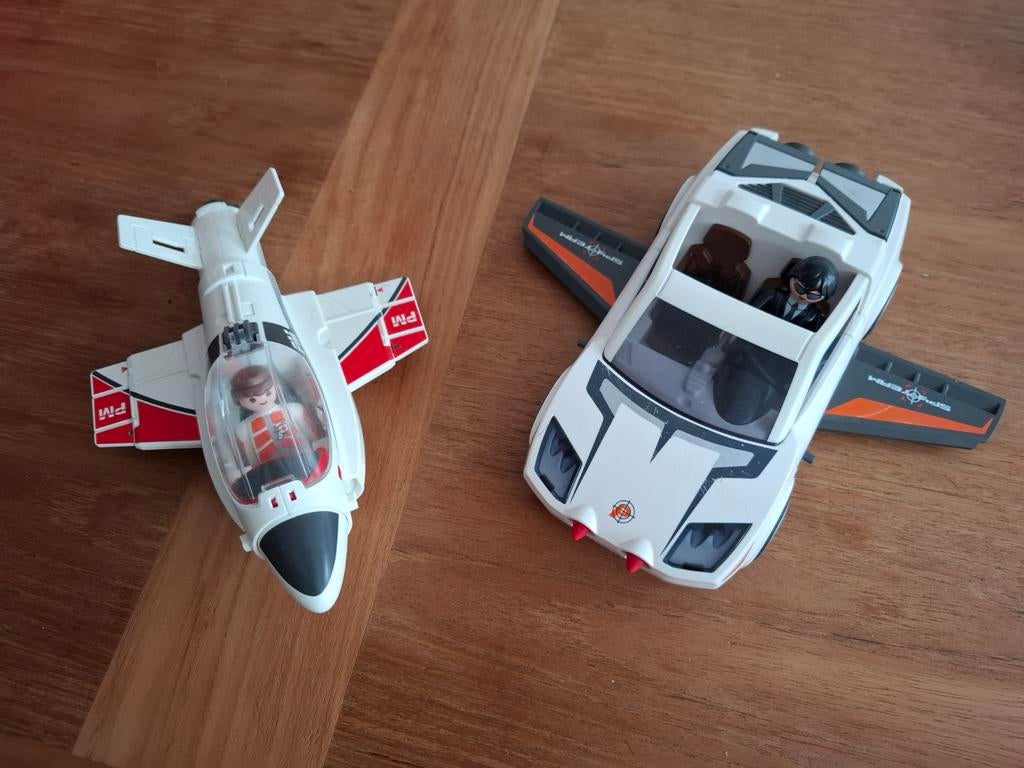 Playmobil 4876 en 4342 - Jet en Spy Racer, Kinderen en Baby's, Speelgoed | Playmobil, Ophalen of Verzenden, Gebruikt, Complete set