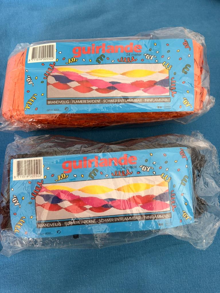 Nieuw Guirlande, Ophalen of Verzenden, Nieuw, Feestartikel, Oranje of Koningsdag