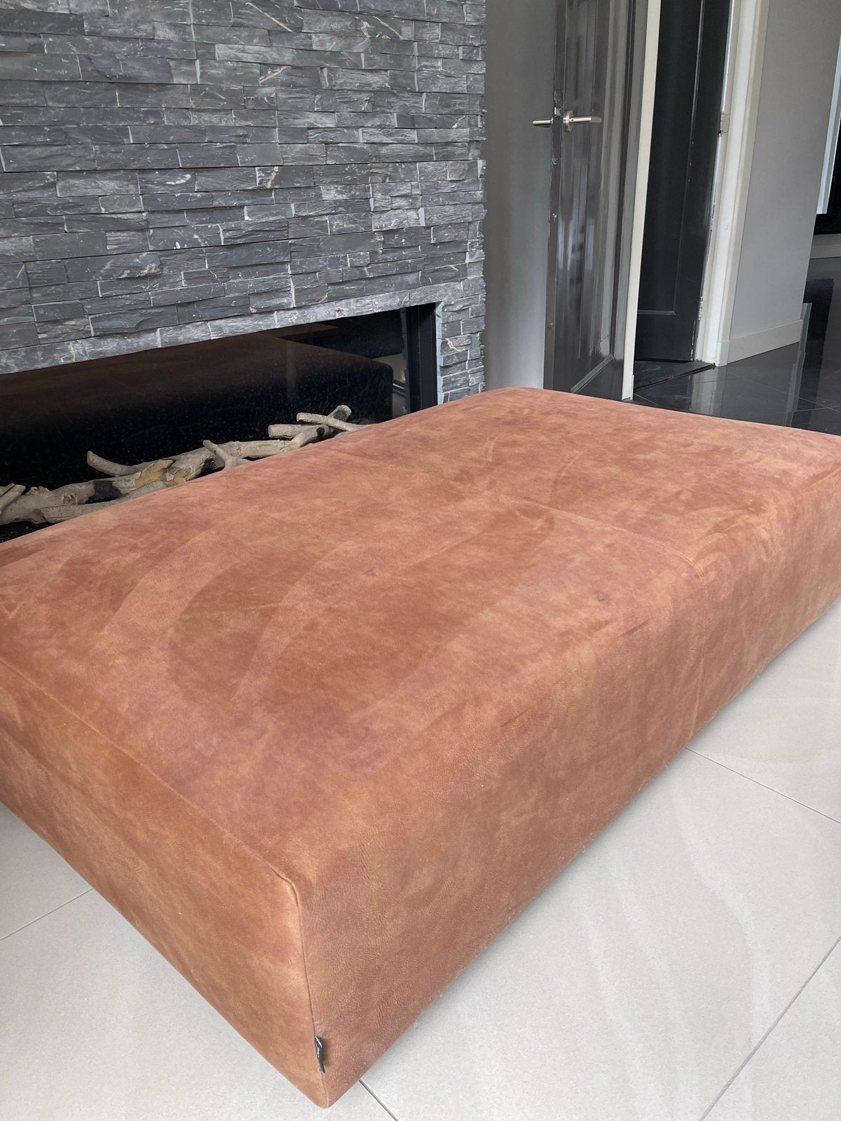 Passe Partout Lounge165x95 cm incl. bijpassende kussens., Ophalen, Minder dan 75 cm, 150 tot 200 cm, Leer